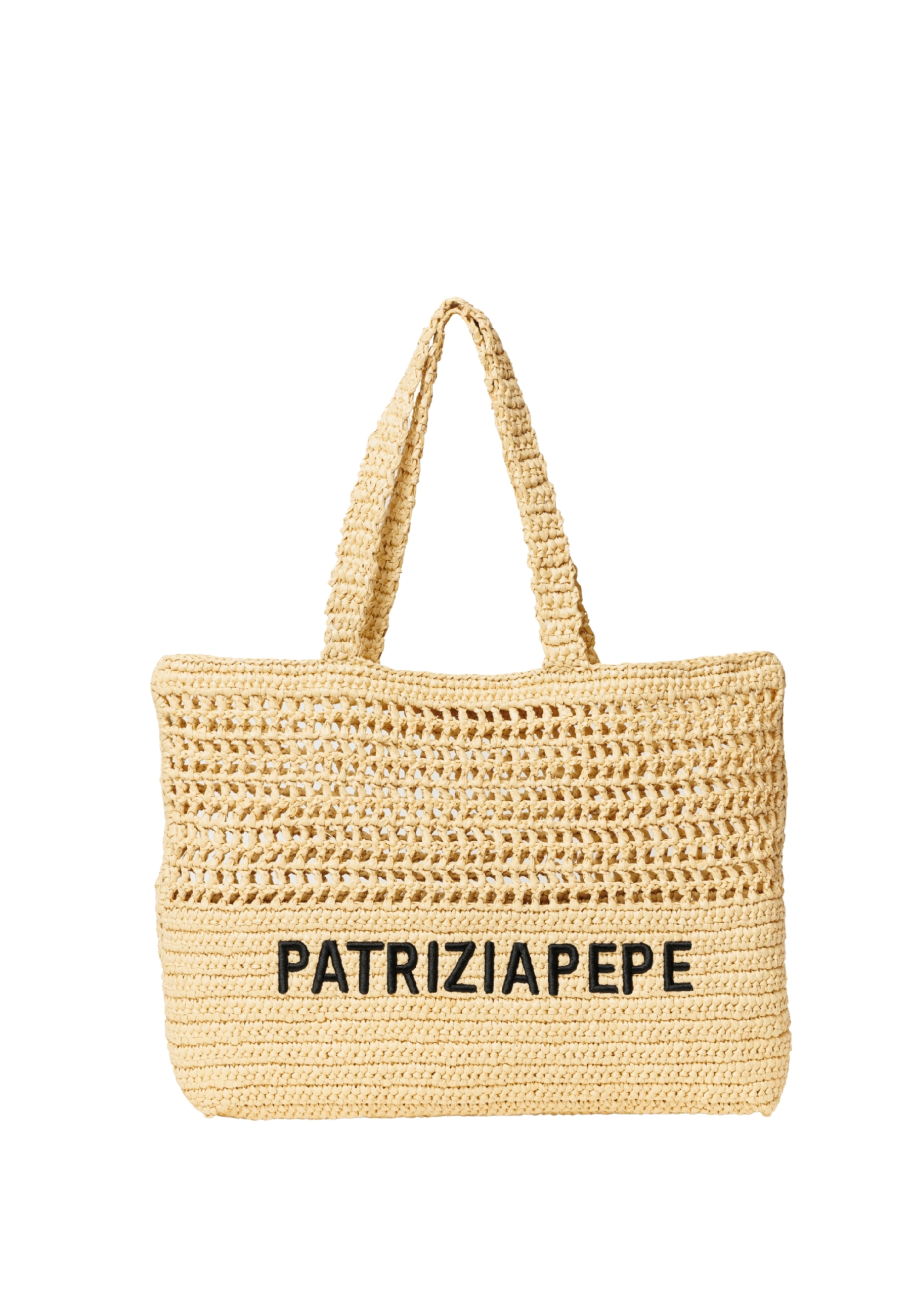 PATRIZIA PEPE 2B0119V039FB53 関税送料込 Woven eco-straw shopper bag 2B0119 PATRIZIA PEPE 2B0119V039